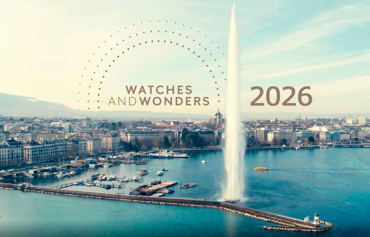 Watches and Wonders 2026 à Genève avec vue sur le Jet d’Eau et le panorama de la ville, illustration du salon horloger international.
