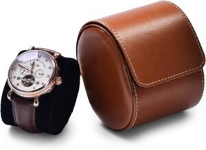 Boîte à montre de voyage pour 1 montre en étui compact et élégant