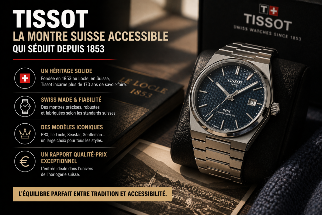 Tissot : la montre suisse accessible qui séduit depuis 1853