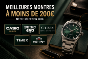 montre moins de 200€ sélection des meilleures marques abordables en 2026 avec modèles automatiques et quartz au bon rapport qualité prix