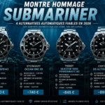 Montre hommage Submariner : 4 alternatives automatiques sérieuses en 2026